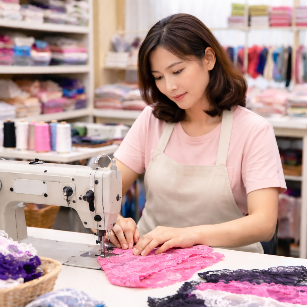 woker sewing underwear