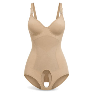 open gusset shapewear bodysuit