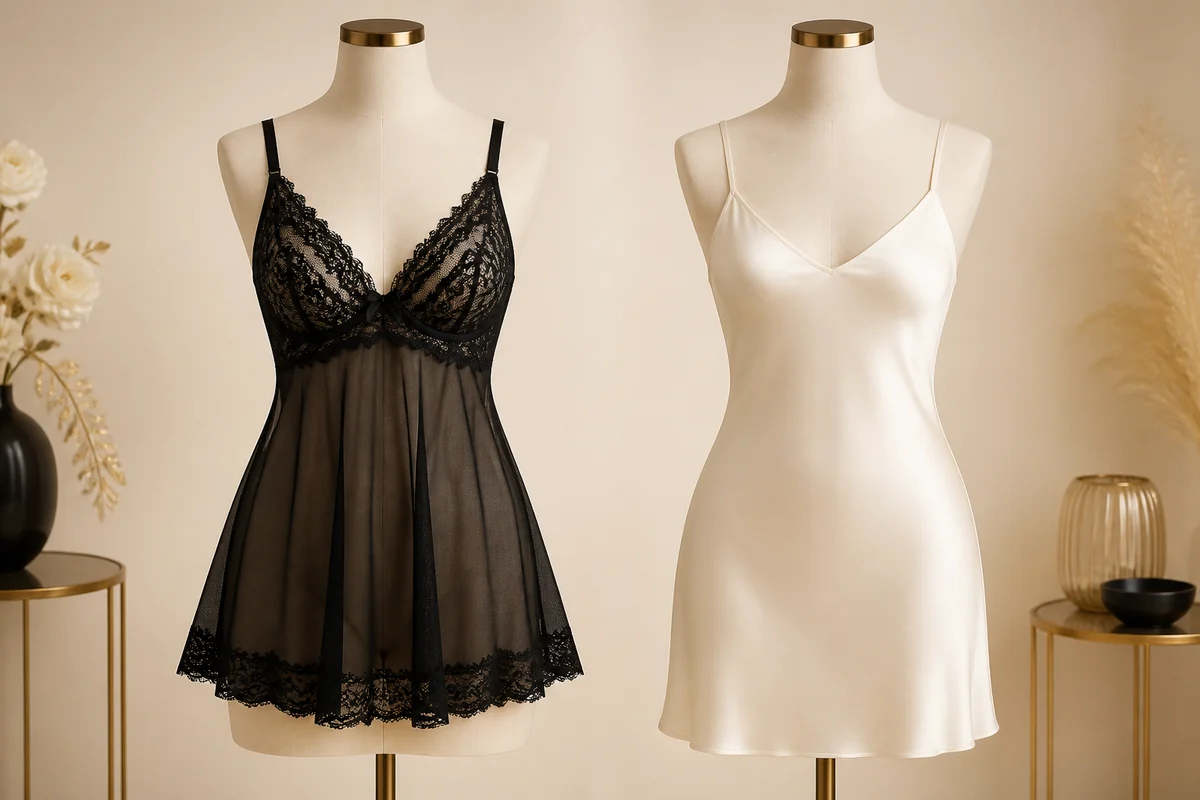 Babydoll vs chemise lingerie silhouettes