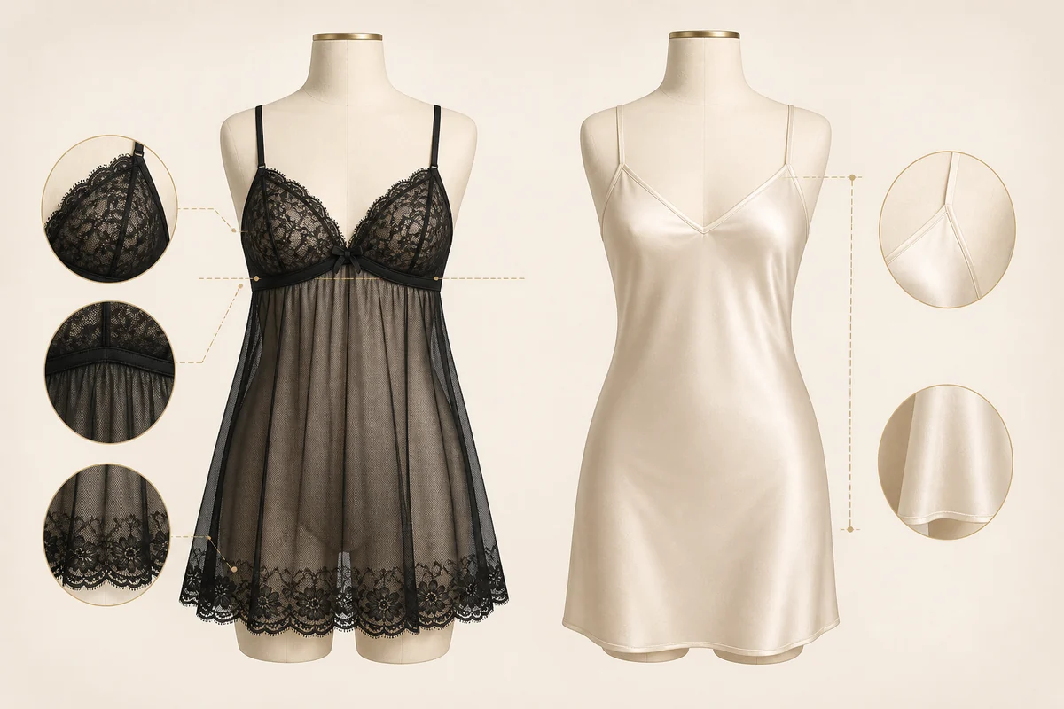 Difference between a babydoll and a chemise